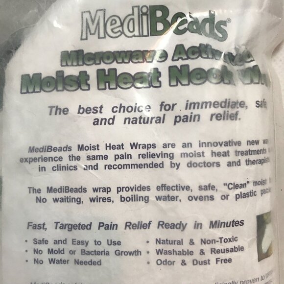 MediBeads Natural Pain Relief Therapy Moist Heat Neck Wrap Microwave Activated - Picture 5 of 6